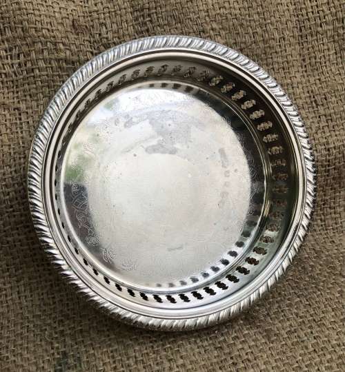 ELWECO BOTTLE COASTER - Silverplated