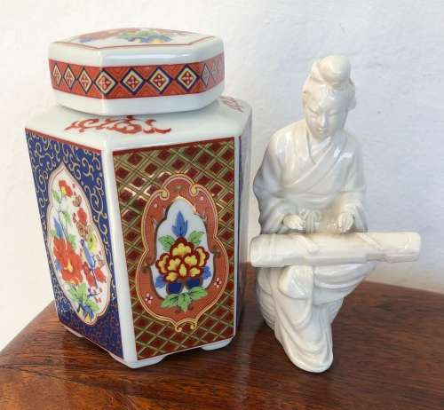 ENCHANTMENT GINGER JAR and FIGURINE made in Japan