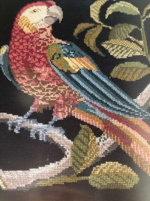 NEEDLEWORK FIRE SCREEN made in England