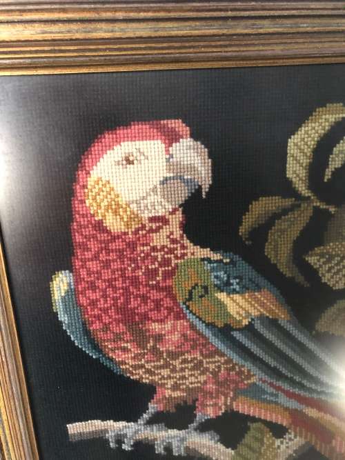 NEEDLEWORK FIRE SCREEN made in England