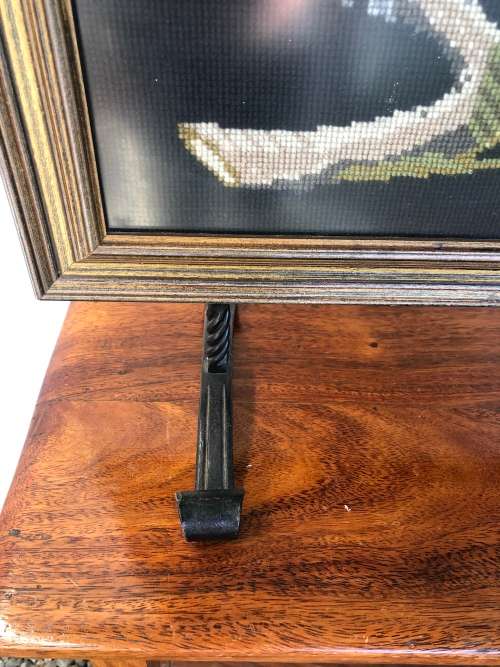 NEEDLEWORK FIRE SCREEN made in England