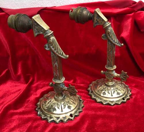BRASS WALL LIGHTS / SCONCES...heavy and solid