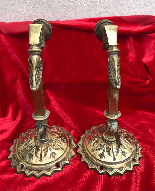 BRASS WALL LIGHTS / SCONCES...heavy and solid