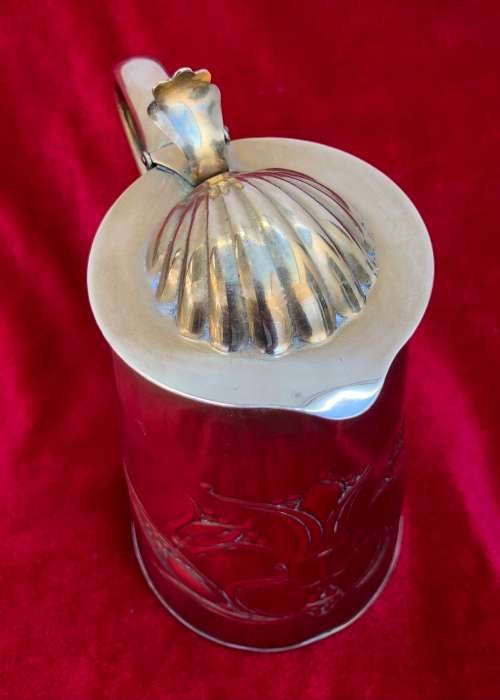 ANTIQUE ART NOUVEAU BRASS JUG by J S and S ( Joseph Stanley)