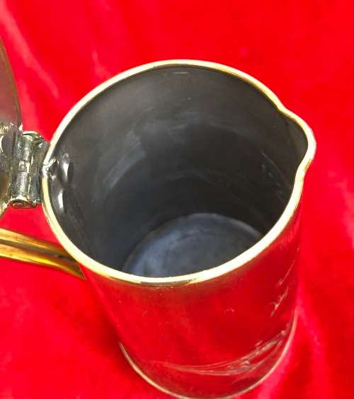 ANTIQUE ART NOUVEAU BRASS JUG by J S and S ( Joseph Stanley)