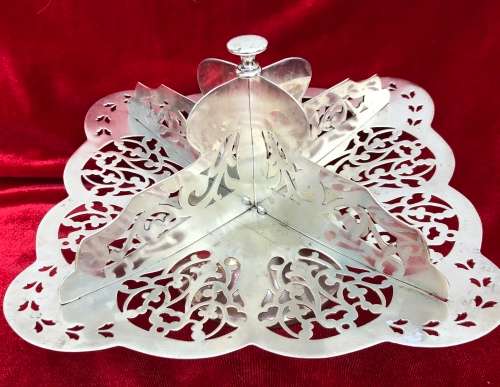 SILVER PLATED SANDWICH / CAKE DISPLAY PLATE