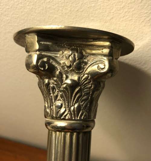 SILVER PLATED CANDLESTICKS heavy and tall