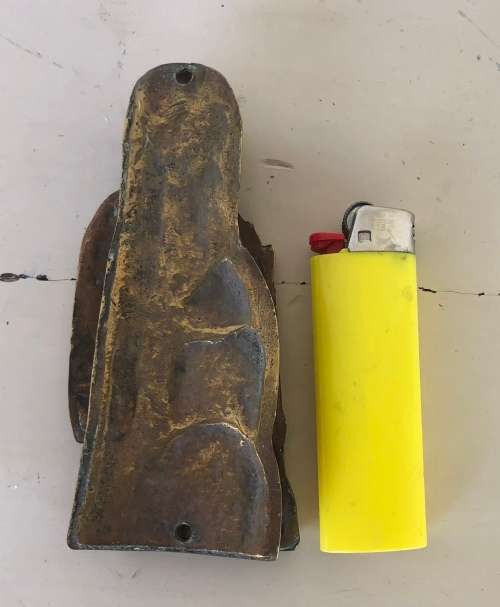 VINTAGE BRASS DOOR KNOCKER `Mother Shipton` English prophetess