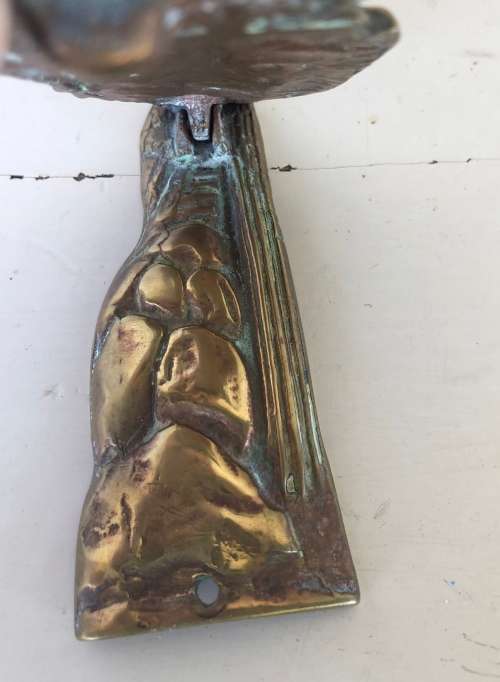 VINTAGE BRASS DOOR KNOCKER `Mother Shipton` English prophetess