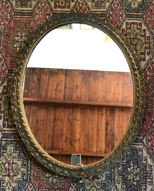 GILTWOOD OVAL MIRROR