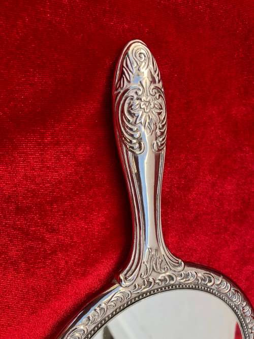 SILVER PLATED DRESSING TABLE / HAND MIRROR