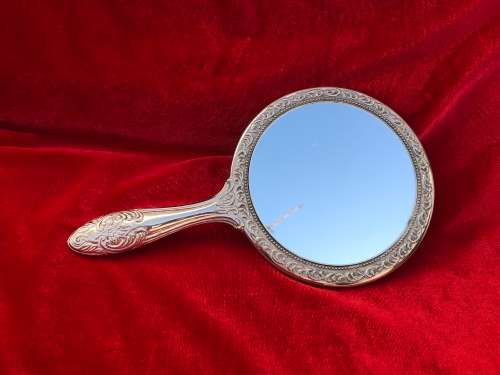 SILVER PLATED DRESSING TABLE / HAND MIRROR