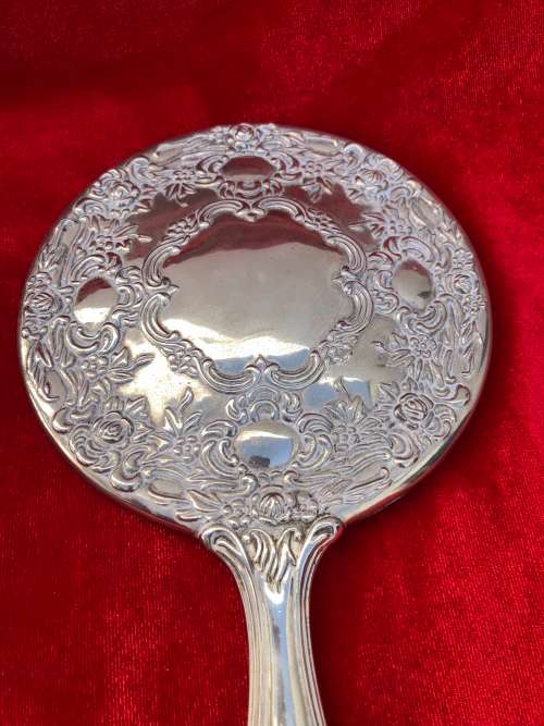 SILVER PLATED DRESSING TABLE / HAND MIRROR