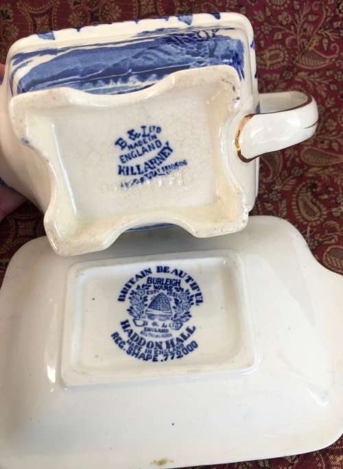 BLUE & WHITE SAUCE / GRAVY BOAT