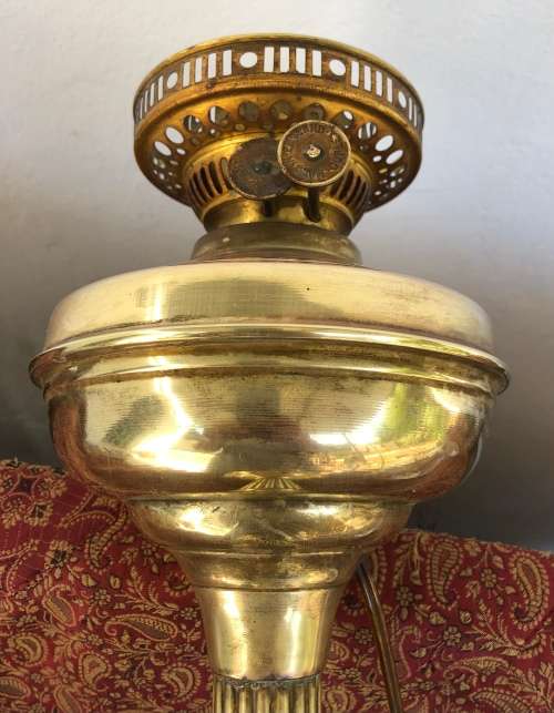 VINTAGE LARGE DUPLEX OIL LAMP