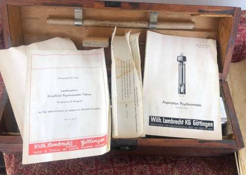 VINTAGE ASPIRATION PSYCHROMETER made in Germany
