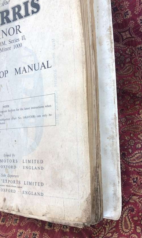 MORRIS MINOR WORKSHOP MANUAL