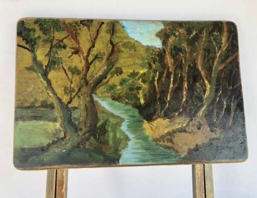 HAND PAINTED FRENCH STYLE WINE TASTING TABLE