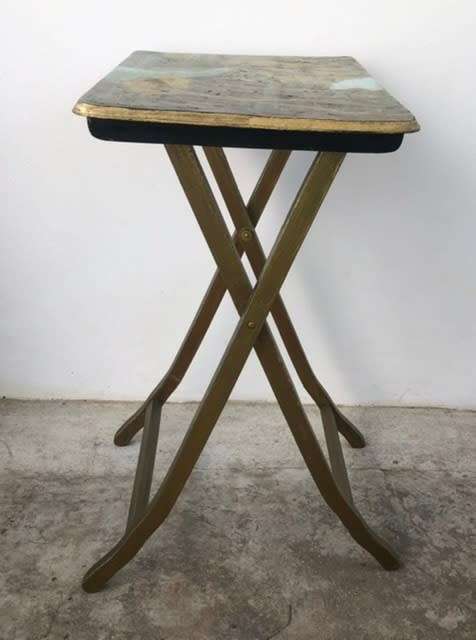 HAND PAINTED FRENCH STYLE WINE TASTING TABLE
