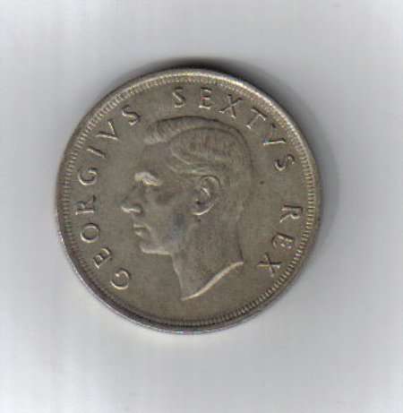 1952 UNION OF SOUTH AFRICA 5 SHILLING