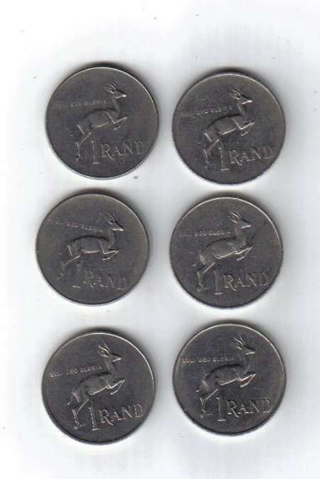 COLLECTION OF R1 COINS 1978 - 1989