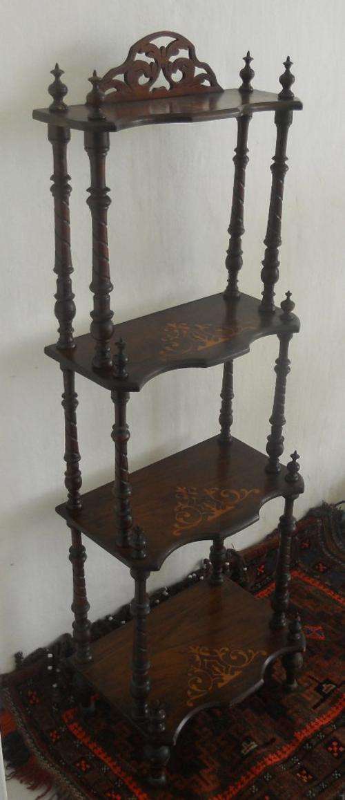 VICTORIAN WHATNOT STAND WITH INLAY