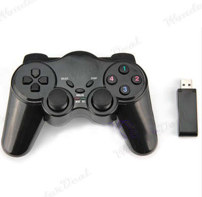 New Technology 2.4G Wireless Dual Shock Vibration Game Controller Joystick Joypad for PC USB 2.0