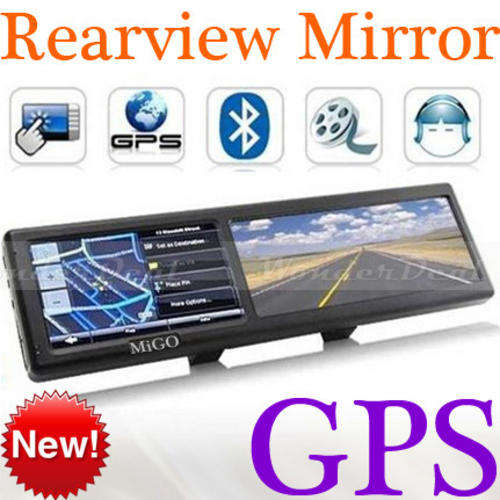 MiGO Rearview Mirror GPS Bluetooth Navigation 4.3 Touchscreen with iGO Southern Africa Map