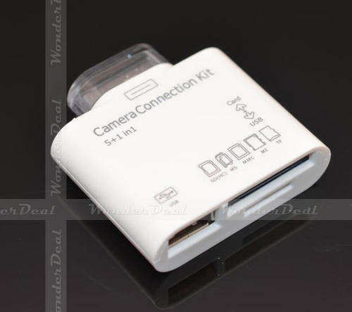 5in1 USB SD TF Memory Card Reader Camera Connection Kit for iPad iPad 2 & The New iPad