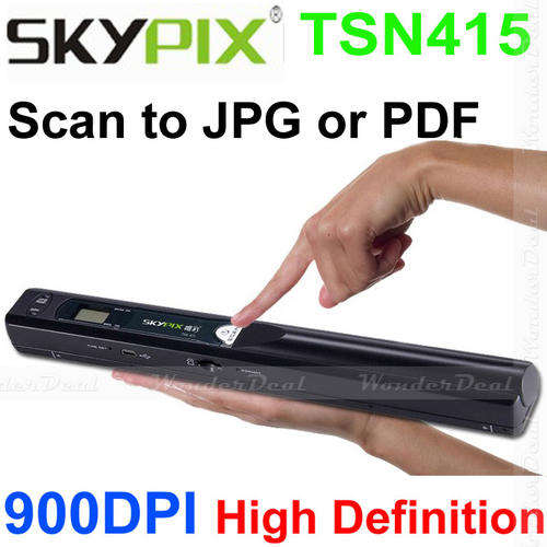 New SkyPix 900DPI Handheld FullColour HD Portable Scanner Handyscan Scan to MicroSD Memory Card