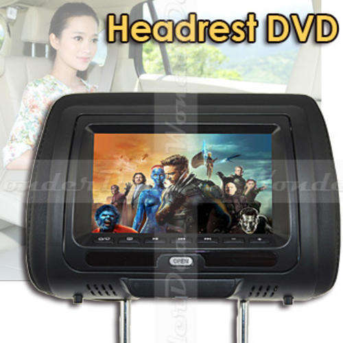 7 Inch TFT LCD Monitor Headrest Car DVD CD Player Mp4 Media - 3 Colour (Black,  Beige, Grey)