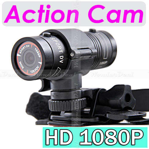 Full HD 1080P Sport Action Camera DV DVR with Bike Handlebar Mount - IP55 Weather Proof Cam Recorder