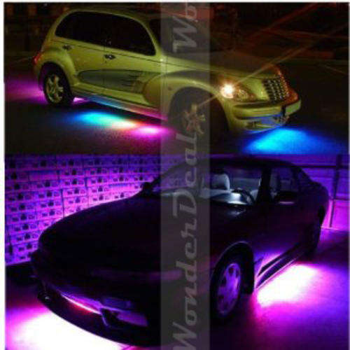 Remote Control 7 Colour Super Bright Under Car Body Chassis LED NEON Light KIT