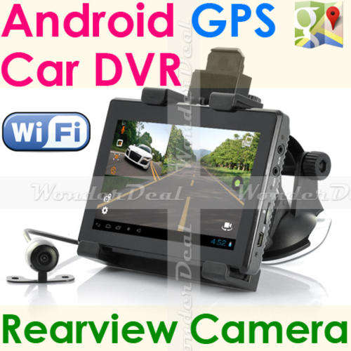 New 5 inch Capacitive Screen Car Blackbox Android Tablet 1080P DV DVR with GPS Wifi Rearview Camer