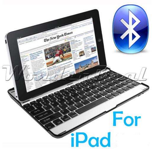 Bluetooth 2.0 Aluminum Keyboard Buddy for iPad 4 iPad 3 2 - Turn iPad to stylish Laptop in seconds
