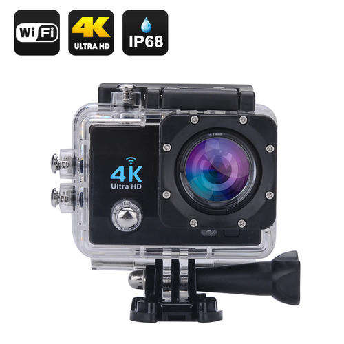 Wi-Fi 4K Waterproof Sports Action Camera - 4K Ultra HD, 16MP,2 Inch LCD Display, HDMI Out