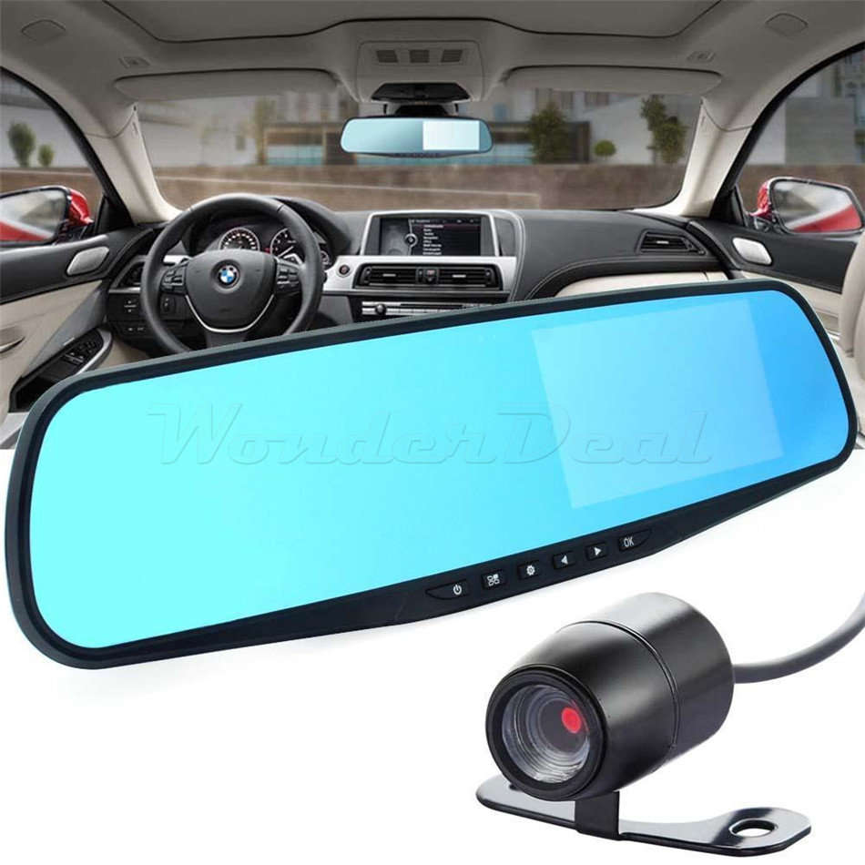 1080P Car Rearview Mirror DVR Recorder + Parking Aid System with Rear Camera 4.3 inch HD Monitor
