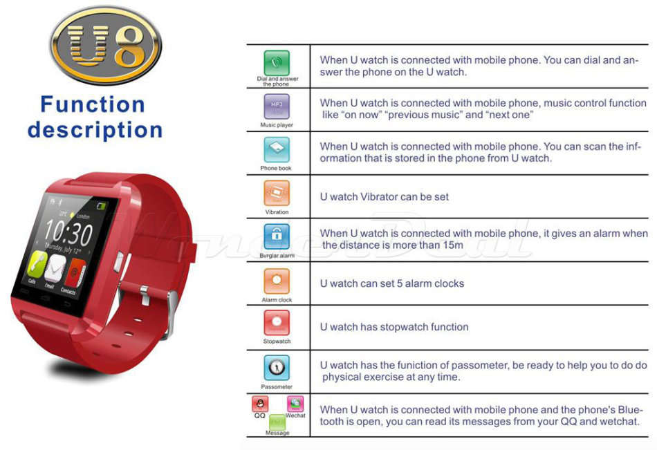 U8 Smart Watch | Black