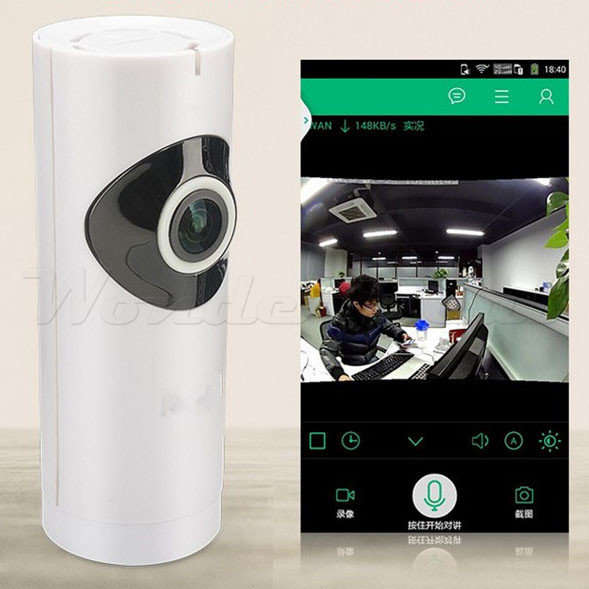360 Degree Panoramic IP Camera Night Vision IR Cut SD Card Motion Detection Record Android & iOS App