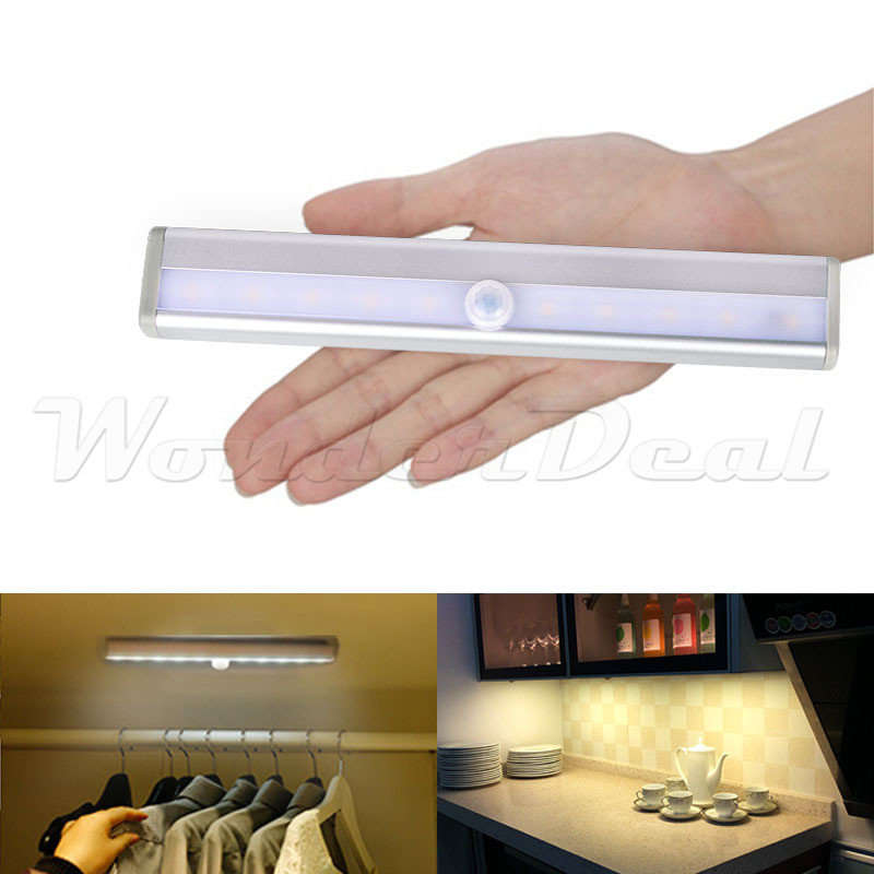 Motion Detection LED Light 120 Degree PIR Sensor, 25 Lumen 10 LEDs, Easy Installation, Long Lifespan