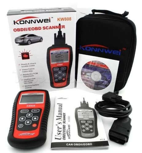 KONNWEI OBD2 Scanner KW808 OBDII Car Diagnostic Code Reader CAN Engine Reset Tool Backlit LCD