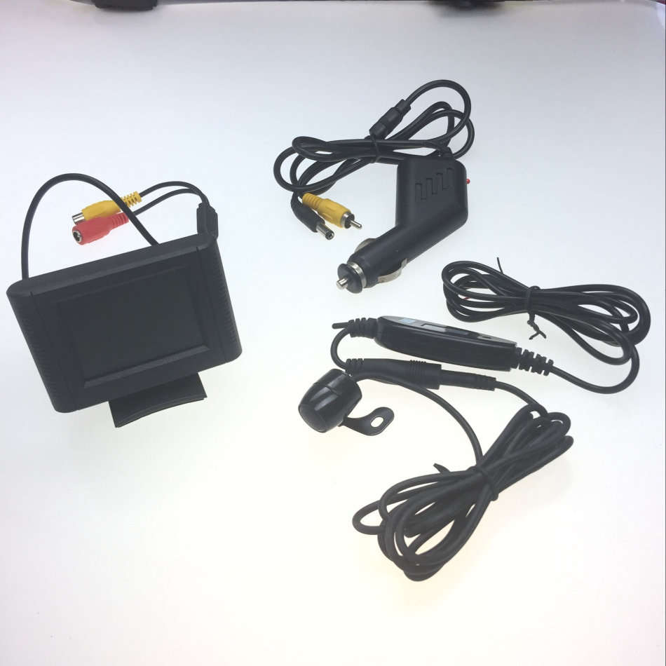 2.5 inch Wireless Parking LCD Monitor + Mini Waterproof Car Rear View Reverse Camera Parking Kit