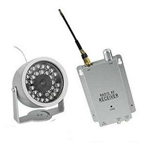 Night Vision Wireless COLOR Pinhole Camera + Video Receiver Kit Cam Spy Hidden System