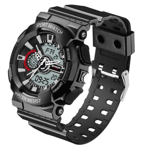 SANDA Men Watches Waterproof Wristwatches Outdoor Sports Watch Subdials Hours Weekend Month Calendar