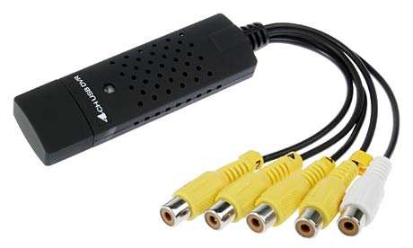 EasyCap 4 Channels Input USB 2.0 Video TV DVD VHS Audio Capture DVR Adapter for PC / Laptop