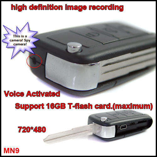Sound Activated SPY Camera & HD DVR Video Audio Recorder MINI DV Car Key Camcorder 720 x 480 pixle
