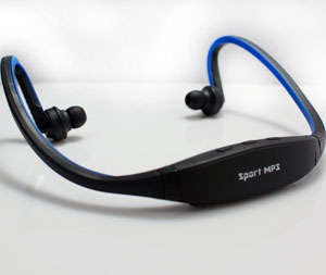 Hands-Free Wireless Sport Mp3 player with 2GB Internal Memory Cord-Free