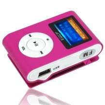 2GB LCD Screen Aluminium Metal Body MP3 Player With FM Function Enclosure With Clip