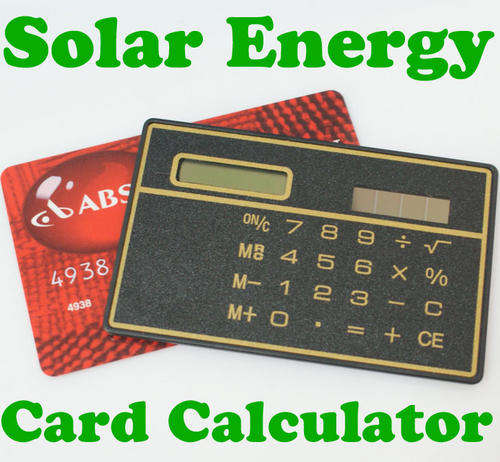 1 Dozen(12pcs) Mini Slim Credit Card Solar Energy Power Pocket Calculators - Put one in your wallet!