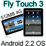 2011 Latest SuperPad Fly Touch 3 Google Android 2.2 OS Tablet PC GPS Telechips 1Ghz CPU 512MB RAM